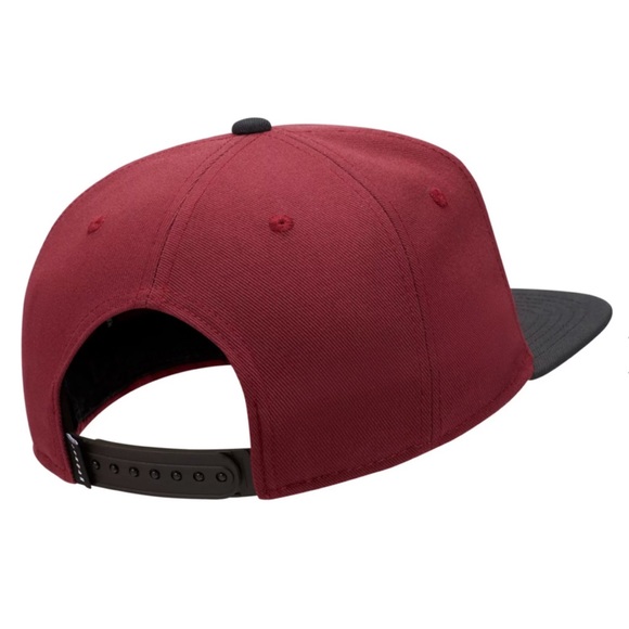 NWT Jordan Pro Jumpman Snapback Hat Mens Cherrywood Red Black - Picture 6 of 12